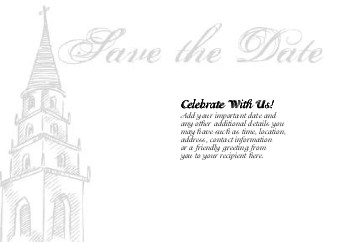 Going to the Chapel Standard Sized Save the Date Postcards