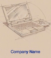 Laptop Illustration Personalised Mugs - Single Image