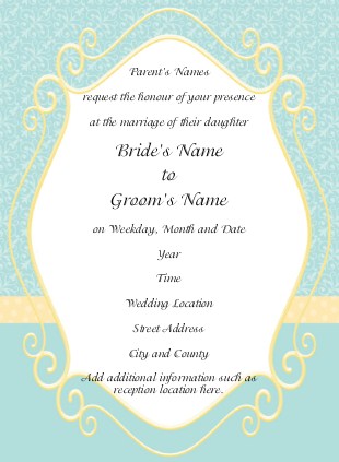 Aqua Blue Sensation Wedding Invitations