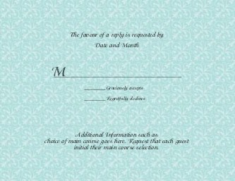 Aqua Blue Sensation Reply Cards
