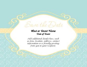 Aqua Blue Sensation Large Save the Date Magnets