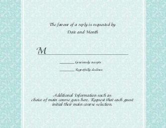 Aqua Blue Speechless Reply Cards