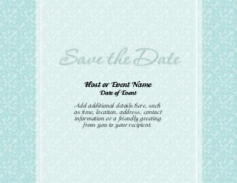 Aqua Blue Speechless Large Save the Date Magnets
