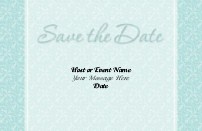 Aqua Blue Speechless Save the Date Cards
