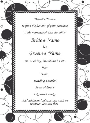 Bridal Bubbles Wedding Invitations