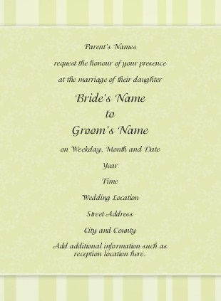 Lime Glace Pearl Wedding Invitations
