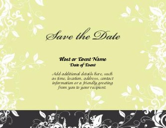 Tuxedo Black Hint Large Save the Date Magnets