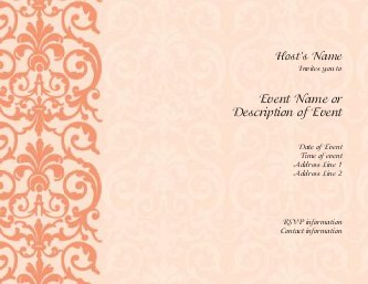Elegant Coral Lace Hen Night Invitations