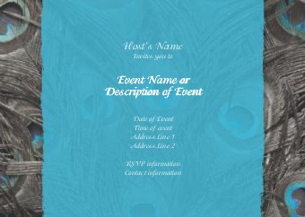 Plumes d'amour Postcard Invitation-Standard