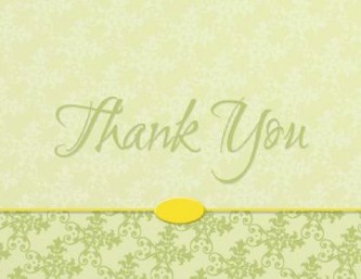 Lime Glace Fresh Wedding Thank You Cards