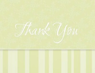 Lime Glace Pearl Wedding Thank You Cards