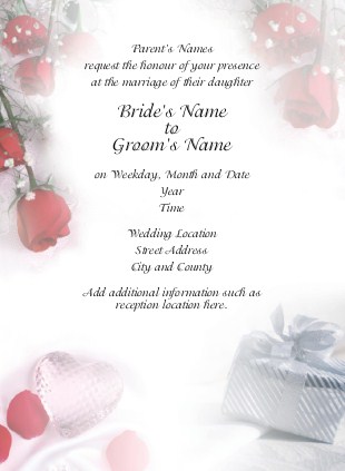 Ring Around the Roses Wedding Invitations