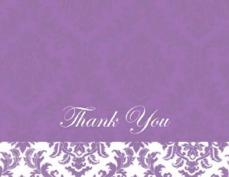Russian Sage Flare Wedding Thank You Cards