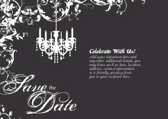Striking Celebration Standard Sized Save the Date Postcards