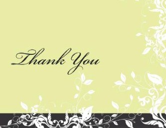 Tuxedo Black Hint Wedding Thank You Cards