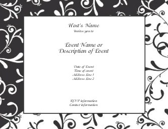 With Flourish Hen Night Invitations
