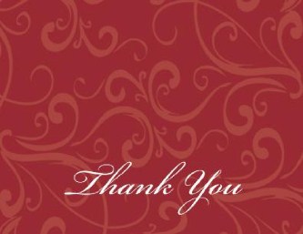 Carnelian Royale Wedding Thank You Cards