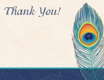 Fan-Fare Wedding Thank You Cards