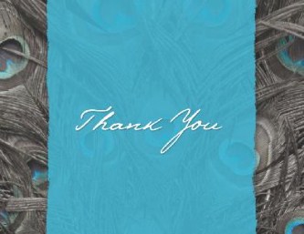 Plumes d'amour Wedding Thank You Cards