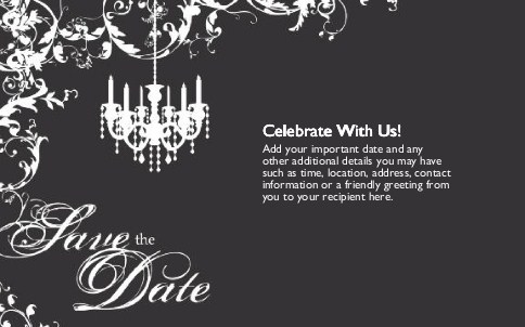 Striking Celebration Oversized Save the Date  Postcards