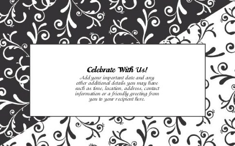 With Flourish Oversized Save the Date  Postcards