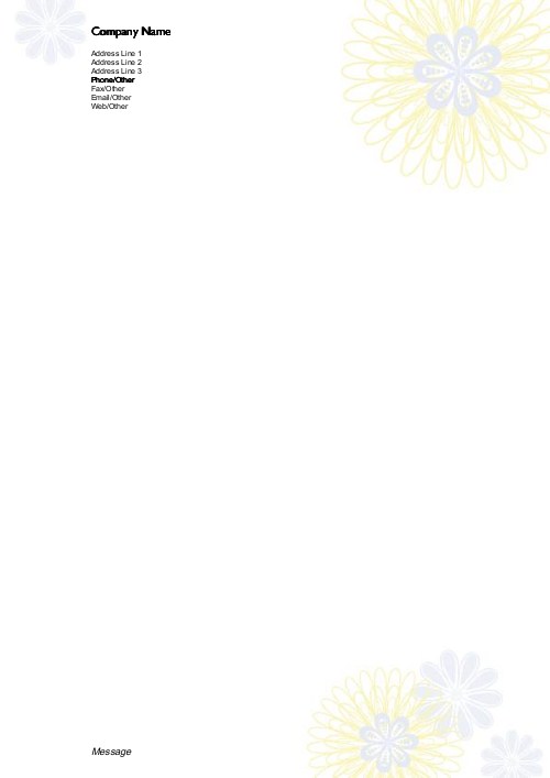 Burst of Life A4 Letterhead