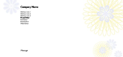 Burst of Life Full Colour Compliment Slips