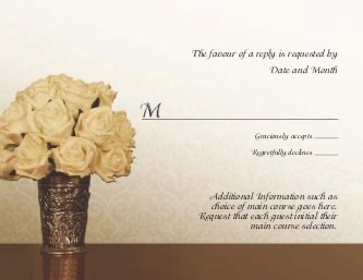 Flower in Vase Reply Cards