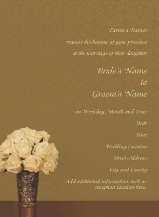 Flower in Vase Wedding Invitations