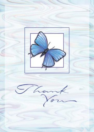 Come Fly Away Vertical Thank You Cards