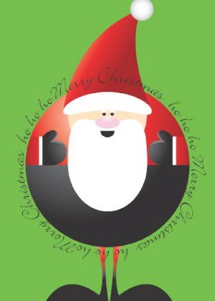 Jolly Ho Ho Ho Vertical Christmas Cards