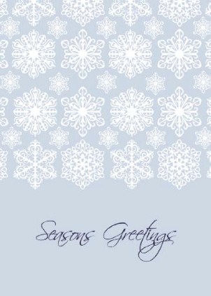 Seasonal Snowflakes Vertical Christmas Cards