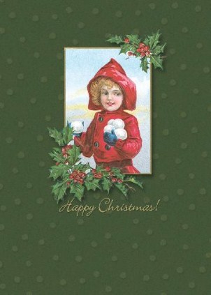 Old Fashioned Christmas Vertical Christmas Cards