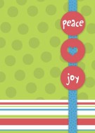 Peace, Love and Joy Vertical Christmas Cards