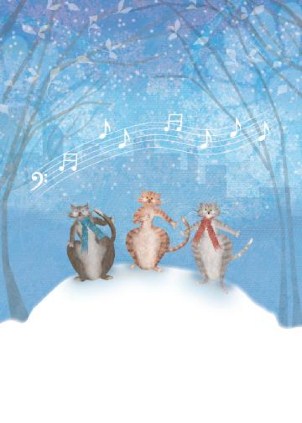 Purr-fect Harmony Vertical Christmas Cards