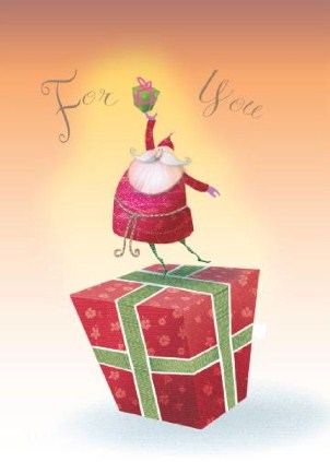 Santa's Reach Vertical Christmas Cards