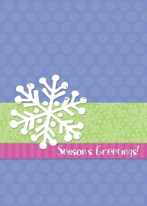 Sweet Snowflake Vertical Christmas Cards