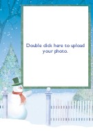 Snowman in the Village Vertical Christmas Cards