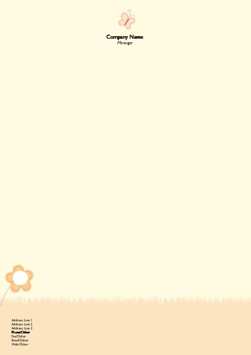 Blooming Personalities A4 Letterhead