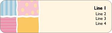 Pastel Quilt Squares Return Address Labels