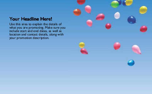 Float On Full Colour Oversized Postcards
