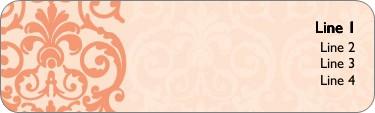 Elegant Coral Lace Return Address Labels