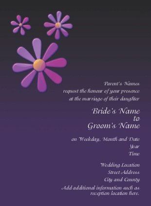 Fast Flowers Wedding Invitations