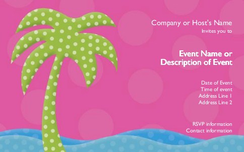Festive Fronds Postcard Invitation-Oversized