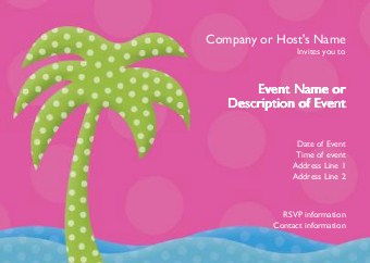 Festive Fronds Postcard Invitation-Standard