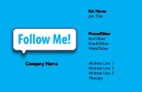 Follow Me Full Colour Business Cards