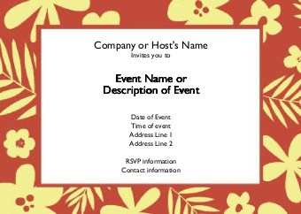 Hang Ten Postcard Invitation-Standard