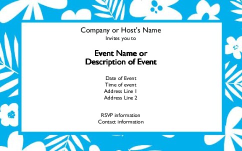 Honolulu Hue Postcard Invitation-Oversized