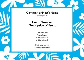 Honolulu Hue Postcard Invitation-Standard