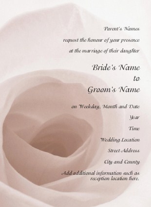 White Rose Wedding Invitations